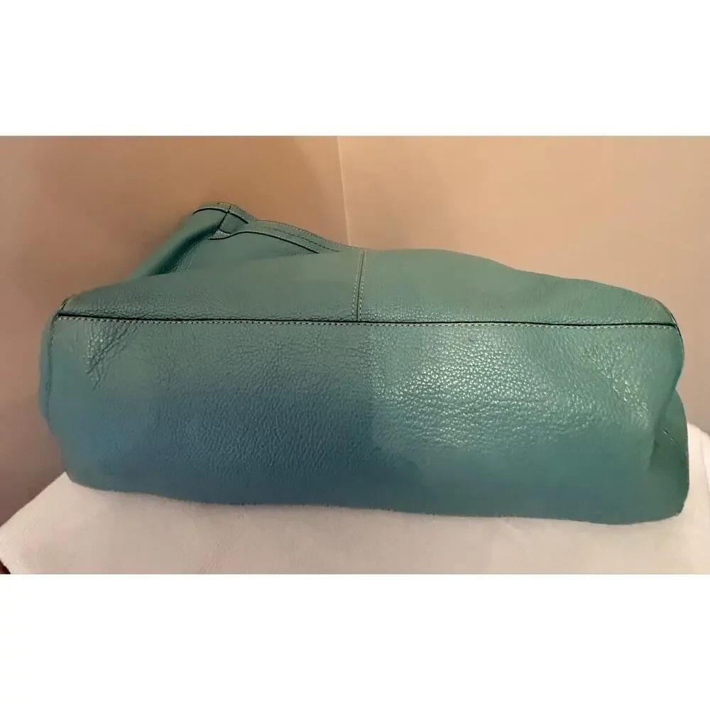 NWOT Coach Penelope Leather Satchel(F14684) green pebbled leather Shoulder bag